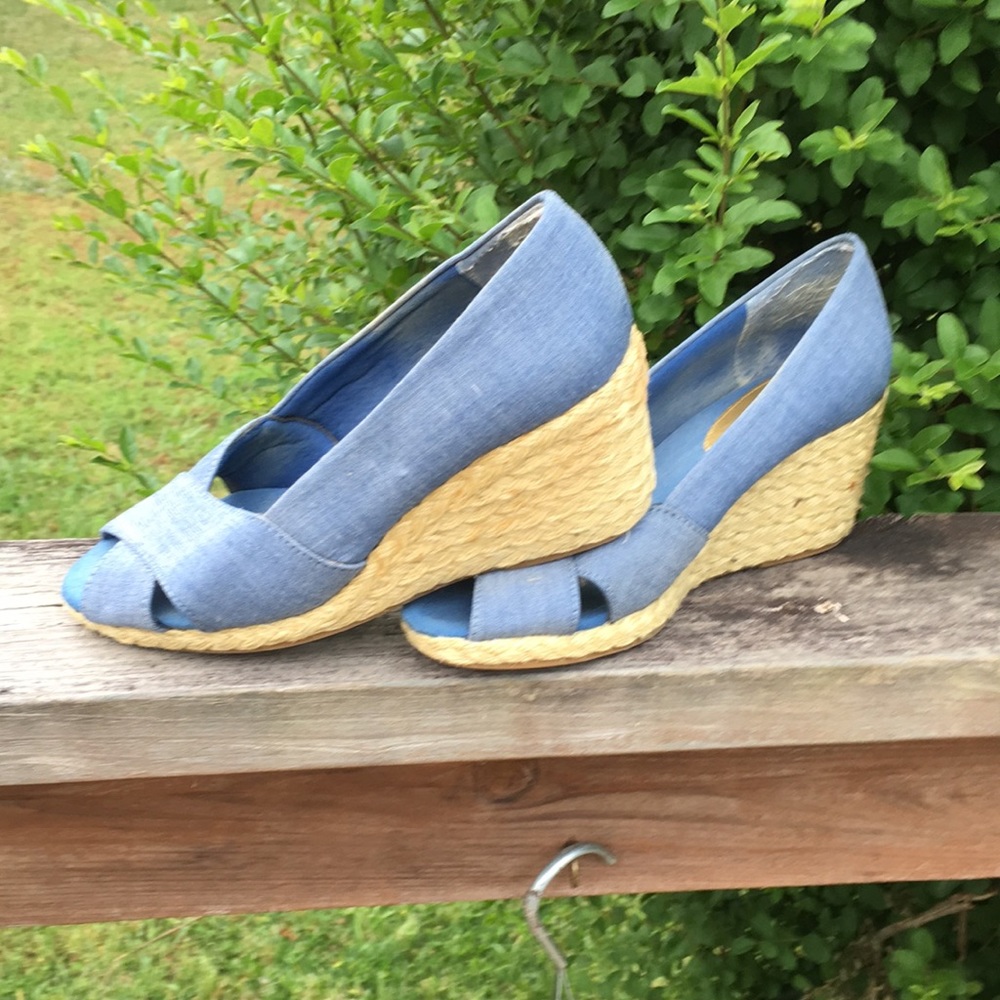 Chaps open toe wedge